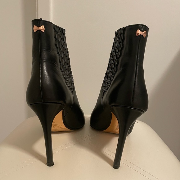 Ted baker London leather peep toe boots - Picture 6 of 7